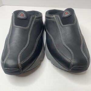 Ecco Receptor Women’s Black Leather Mules Size 6.5